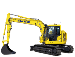 Komatsu PC 138, včetně rotačně naklápěcí hlavy